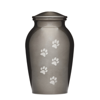 Silver Paws Alloy Urn - 10"