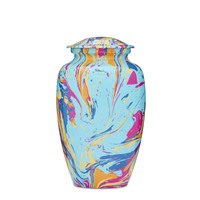 Modern Multi Colour Abstract Adult Urn