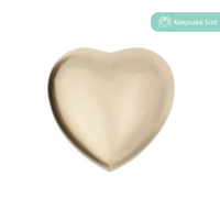 Brushed Brass Heart Keepsake Urn