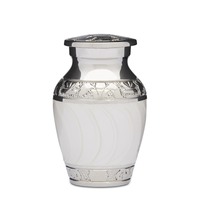 White Enamel & Silver Keepsake 