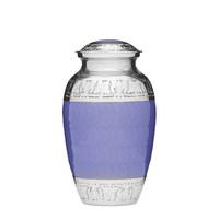 Purple and Silver Adult Urn