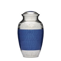 Classic Blue and Nickel Adult Urn