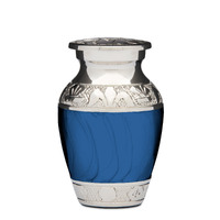 Classic Blue and Silver Keepsake urn
