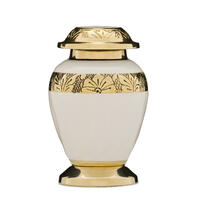 Embassy Gold White Urn Keepsake