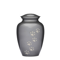 Grey Paws to Heaven Urn 8"