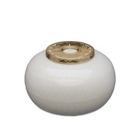 White and Gold Candle Urn - Adult