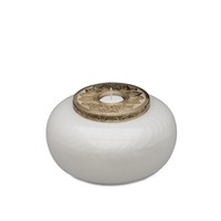 White and Gold Candle Urn - Medium