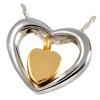 Heart in Heart Stainless Steel Pendant