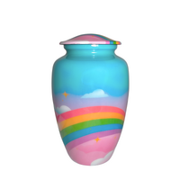 Pink Rainbow Alloy Urn