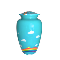 Blue Rainbow Alloy Urn