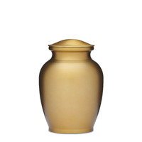 Matte Gold Alloy Urn - 7"