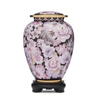 Pink Floral Cloisonné Adult Urn