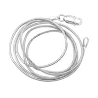 Silver Tone Basic Brass Snake Chain 50cm