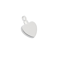 Flat Heart Premium Pendant 925 Silver