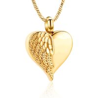 Angel Heart Gold Tone Pendant