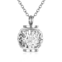 Lantern Urn Pendant Silver Tone
