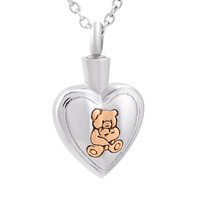 Teddy Bear Heart Pendant