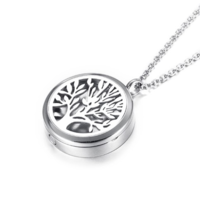 Round Tree of Life Pendant Silver 